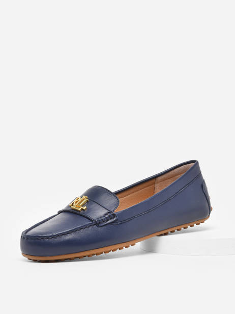 Moccasins Barnsbury In Leather Lauren ralph lauren Blue women 85284707 other view 1