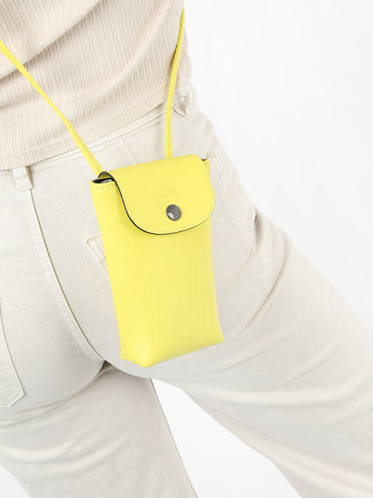 Longchamp Le pliage xtra Ipod case / cd holder Yellow