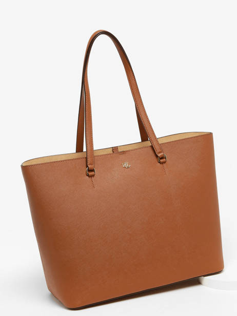 Sac Cabas Karly Cuir Lauren ralph lauren Marron karly 31911655 vue secondaire 2