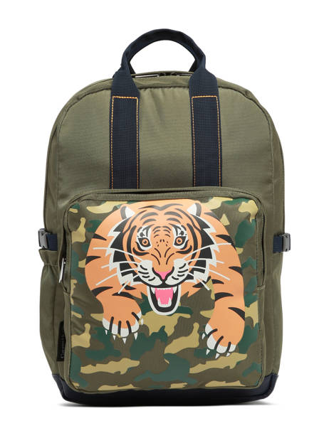 1 Compartment Backpack Caramel et cie Green fier GA