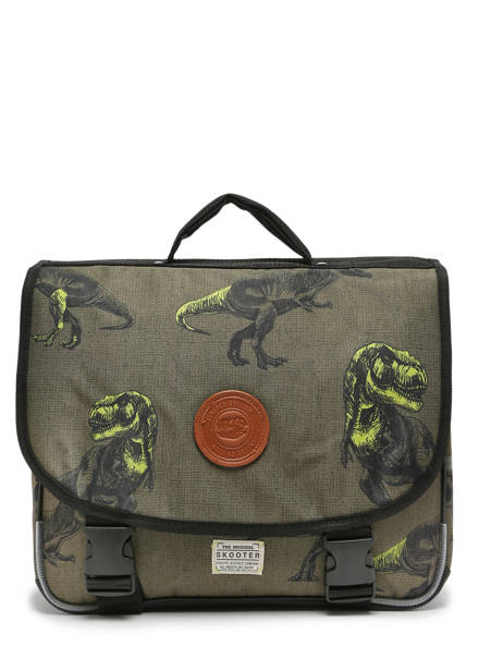 1 Compartment Satchel Skooter Green dino adventure 3417